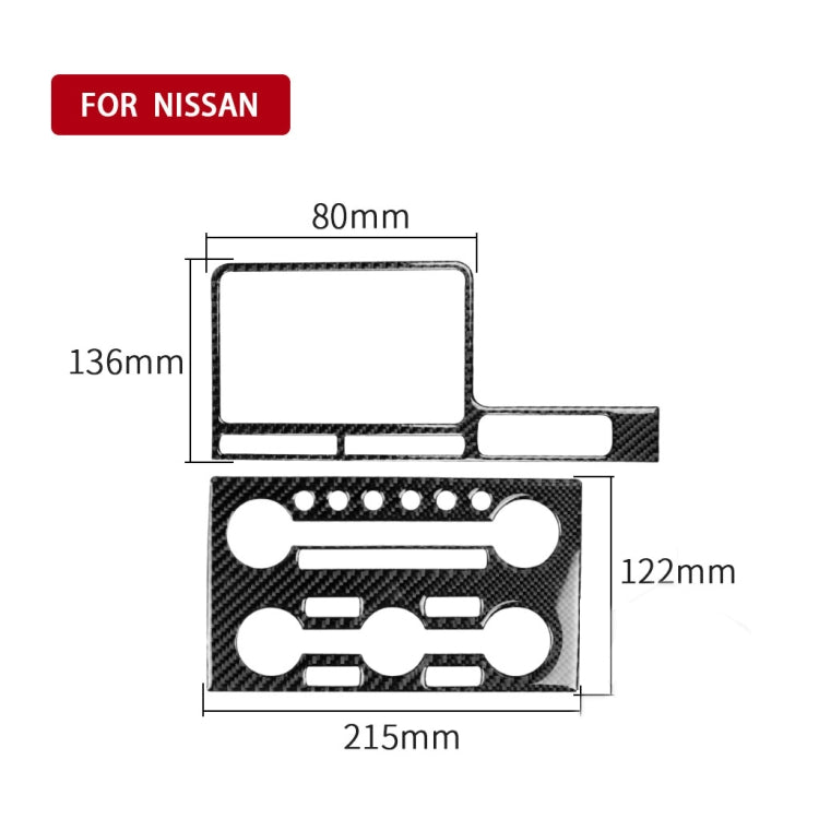 2 PCS Car Carbon Fiber Navigation Instrument Decorative Sticker for Nissan GTR R35 2008-2016, Right Drive -  by buy2fix | Online Shopping UK | buy2fix