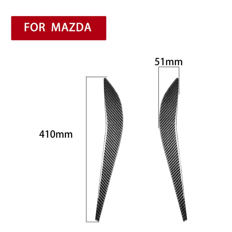 2 PCS Car Carbon Fiber Rear Seat Side Decorative Sticker for Mazda RX8 2004-2008, Left and Right Drive Universal -  by buy2fix | Online Shopping UK | buy2fix