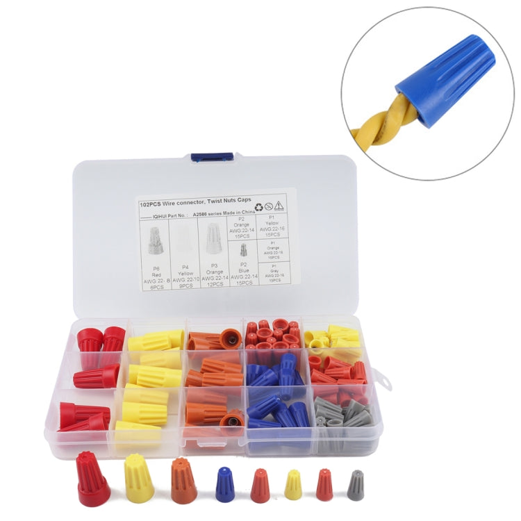 102 PCS Car Electrical Wire Nuts Crimp Wire Terminal Wire Connect Assortment Kit - In Car by buy2fix | Online Shopping UK | buy2fix