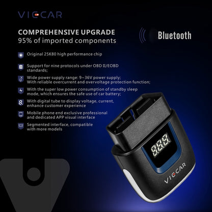 Viecar VP001 Car Mini OBD Fault Detector V2.2 Bluetooth Diagnostic Tool - In Car by buy2fix | Online Shopping UK | buy2fix