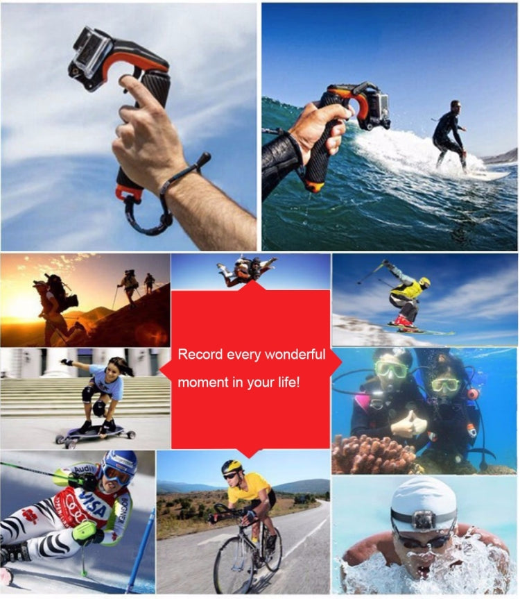 TMC HR391 Shutter Trigger Floating Hand Grip / Diving Surfing Buoyancy Stick with Adjustable Anti-lost Hand Strap for GoPro HERO4 /3+ /3, Xiaomi Xiaoyi Sport Camera(Orange) - DJI & GoPro Accessories by TMC | Online Shopping UK | buy2fix