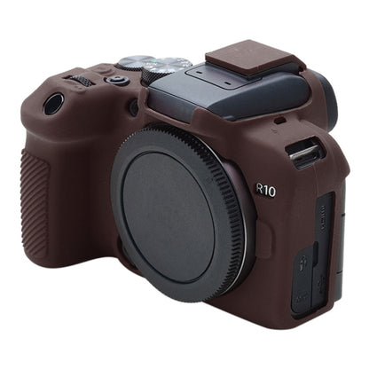 For Canon EOS R10 Soft Silicone Protective Case (Coffee) - Camera Accessories by buy2fix | Online Shopping UK | buy2fix