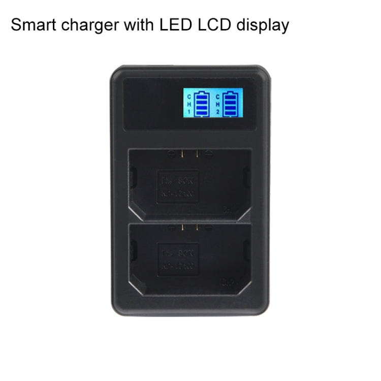 Dual Channel Digital LCD Display Battery Charger with USB Port for Sony NP-FZ100 Battery, Compatible with Sony A9 (ILCE-9) - Battery USB Charger by buy2fix | Online Shopping UK | buy2fix