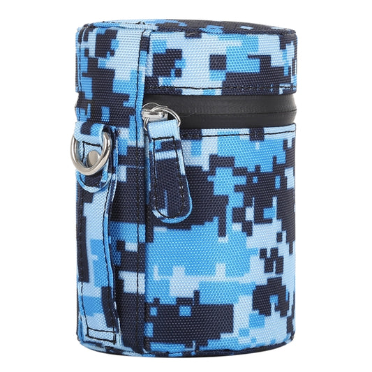 Camouflage Color Small Lens Case Zippered Cloth Pouch Box for DSLR Camera Lens, Size: 11x8x8cm (Blue) - Camera Accessories by buy2fix | Online Shopping UK | buy2fix