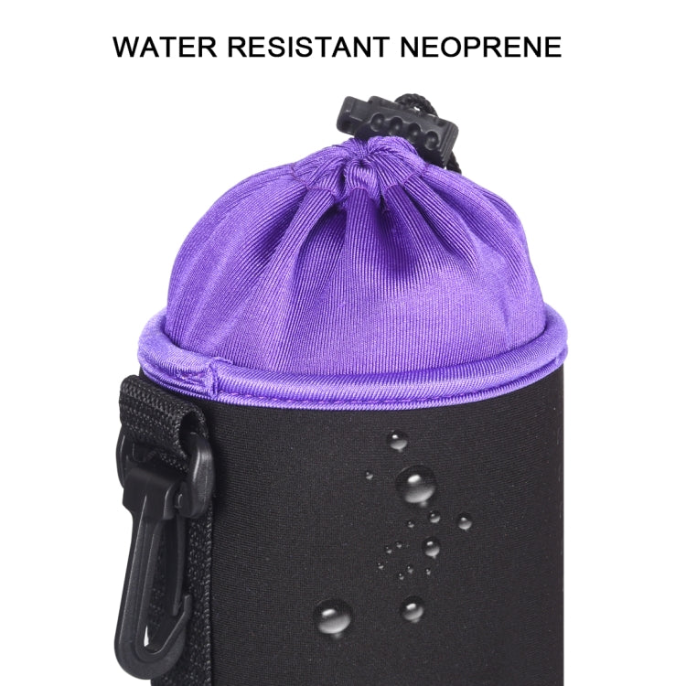 SLR Camera Lens Bag Micro Single Lens Bag Lens Inner Bile Bag Waterproof Protective Case Plus Velvet Thickening, Diameter: 10cm, Height: 14cm(Purple) - Camera Accessories by buy2fix | Online Shopping UK | buy2fix