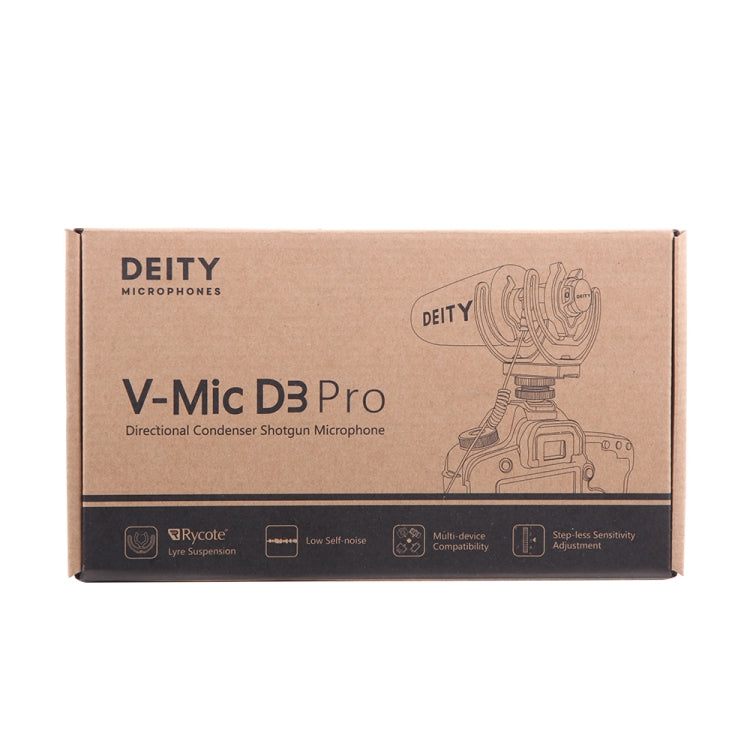 Deity V-Mic D3 Pro Directional Condenser Shotgun Microphone with Shock Mount (Black) - Camera Microphone by Aputure | Online Shopping UK | buy2fix