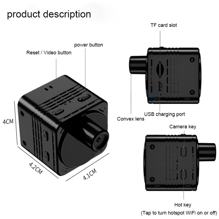 R89 Full HD 1080P WiFi Mini DV Recorder Camera, Support Monitor Detection & Night Vision & Loop Recording & TF Card - Security by buy2fix | Online Shopping UK | buy2fix