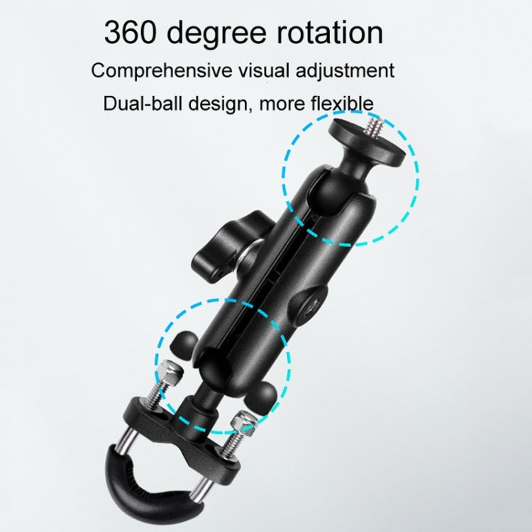 9cm Connecting Rod 20mm Ball Head Motorcycle Handlebar Fixed Mount Holder with Tripod Adapter & Screw for GoPro Hero11 Black / HERO10 Black /9 Black /8 Black /7 /6 /5 /5 Session /4 Session /4 /3+ /3 /2 /1, DJI Osmo Action and Other Action Cameras(Black) - DJI & GoPro Accessories by buy2fix | Online Shopping UK | buy2fix