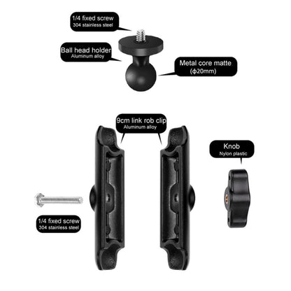 9.0cm Connecting Rod 20mm Ball Head Motorcycle Rearview Mirror Screw Hole Fixed Mount Holder with Tripod Adapter & Screw for GoPro Hero11 Black / HERO10 Black /9 Black /8 Black /7 /6 /5 /5 Session /4  ... 1, DJI Osmo Action and Other Action Cameras(Black) - DJI & GoPro Accessories by buy2fix | Online Shopping UK | buy2fix