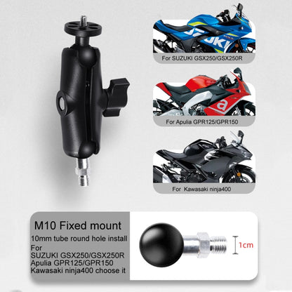 25mm Ball Head Motorcycle Rearview Mirror Fixed Mount Holder with 4 Styles Gaskets for GoPro Hero11 Black / HERO10 Black /9 Black /8 Black /7 /6 /5 /5 Session /4 Session /4 /3+ /3 /2 /1, DJI Osmo Action and Other Action Cameras(Black) - DJI & GoPro Accessories by buy2fix | Online Shopping UK | buy2fix