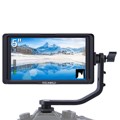 FEELWORLD F6S Full HD 1920x1080 5.0 inch IPS Screen DSLR Camera Field Monitor with Tilt Arm, Support 4K HDTV Input / Output - Camera Accessories by FEELWORLD | Online Shopping UK | buy2fix