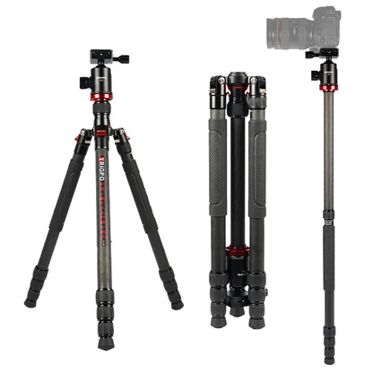 TRIOPO 888 Adjustable Portable Carbon Fiber Tripod with Q-2 Ball Head for SLR Camera, Pipe diameter: 28cm - Tripods by TRIOPO | Online Shopping UK | buy2fix