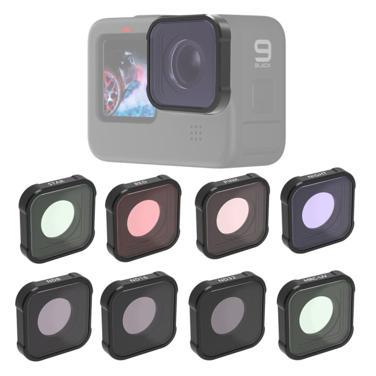 JSR KB Series STAR+MCUV+NIGHT+Diving Red+Diving Pink+ND8+ND16+ND32 Lens Filter for GoPro HERO10 Black / HERO9 Black - DJI & GoPro Accessories by JSR | Online Shopping UK | buy2fix