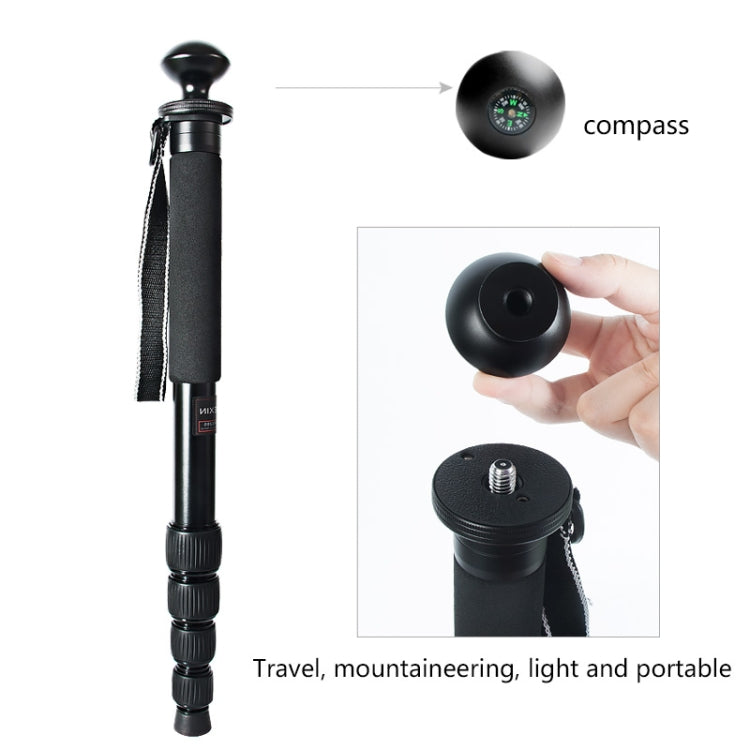 BEXIN MAS285 Portable Travel Outdoor DSLR Camera Aluminum Alloy Monopod Holder(Black) - Camera Accessories by BEXIN | Online Shopping UK | buy2fix