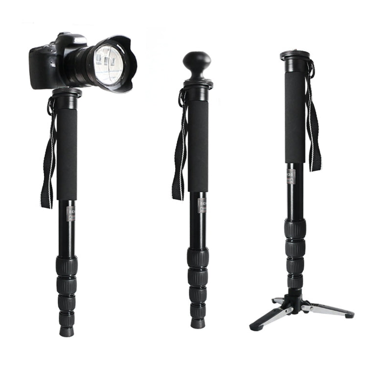 BEXIN MAS285 Portable Travel Outdoor DSLR Camera Aluminum Alloy Monopod Holder(Black) - Camera Accessories by BEXIN | Online Shopping UK | buy2fix