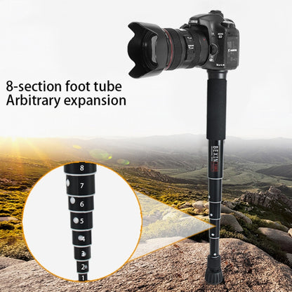 BEXIN P308C Portable Travel Outdoor DSLR Camera Aluminum Alloy Monopod Holder (Black) - Camera Accessories by BEXIN | Online Shopping UK | buy2fix