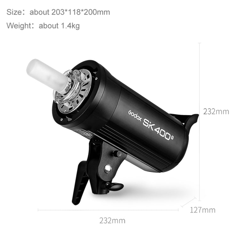 Godox SK400II Studio Flash Light 150Ws Bowens Mount Studio Speedlight(EU Plug) - Shoe Mount Flashes by Godox | Online Shopping UK | buy2fix