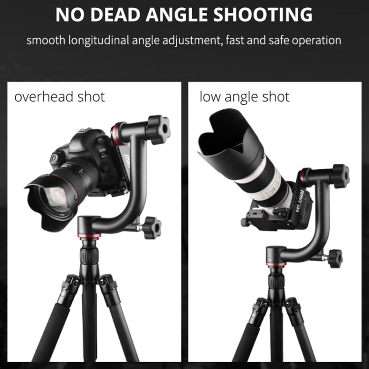 YELANGU  A201 360 Degree Horizontal Gimbal Tripod Head for DV and SLR Cameras (Black) - Camera Accessories by YELANGU | Online Shopping UK | buy2fix