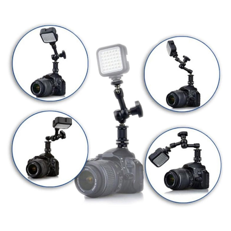 7 inch Adjustable Friction Articulating Magic Arm + Large Claws Clips with Phone Clamp (Black) - Camera Accessories by buy2fix | Online Shopping UK | buy2fix