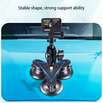 Triangle Suction Cup Mount Holder with Tripod Adapter & Screw & Phone Clamp & Anti-lost Silicone Net for for GoPro Hero11 Black / HERO10 Black /9 Black /8 Black /7 /6 /5 /5 Session /4 Session /4 /3+ / ... ction and Other Action Cameras, Smartphones(Black) - DJI & GoPro Accessories by buy2fix | Online Shopping UK | buy2fix