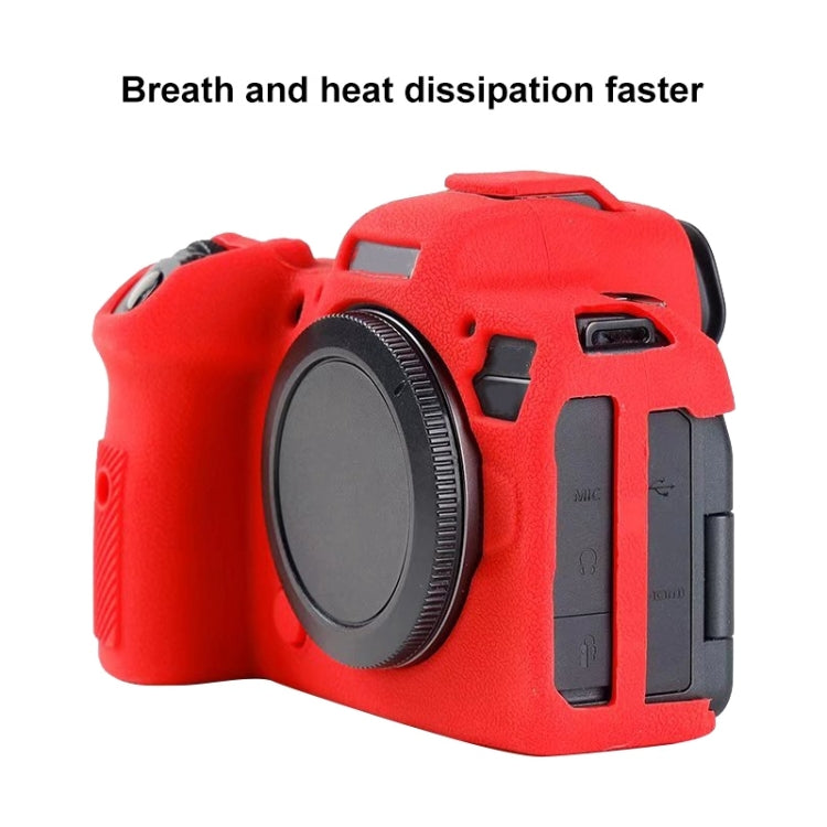 Litchi Texure Soft Silicone Case for Canon EOS R6 (Black) - Camera Accessories by buy2fix | Online Shopping UK | buy2fix