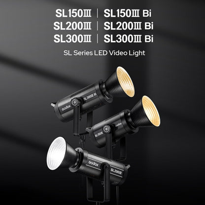 Godox SL200IIIBi 215W Bi-Color 2800K-6500K LED Video Light(UK Plug) - Shoe Mount Flashes by Godox | Online Shopping UK | buy2fix