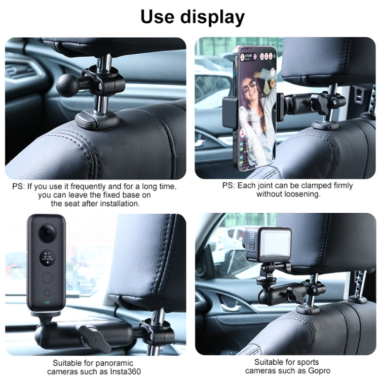21mm Ballhead Car Front Seat Handlebar Fixed Mount Holder with Tripod Adapter & Screw for GoPro Hero11 Black / HERO10 Black /9 Black /8 Black /7 /6 /5 /5 Session /4 Session /4 /3+ /3 /2 /1, DJI Osmo Action and Other Action Cameras - DJI & GoPro Accessories by buy2fix | Online Shopping UK | buy2fix