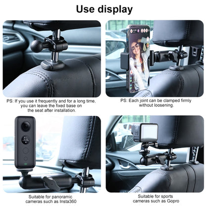 21mm Ballhead Car Front Seat Handlebar Fixed Mount Holder with Tripod Adapter & Screw & Phone Clamp & Anti-lost Silicone Case for GoPro Hero11 Black / HERO10 Black /9 Black /8 Black /7 /6 /5 /5 Sessio ... /3 /2 /1, DJI Osmo Action and Other Action Cameras - DJI & GoPro Accessories by buy2fix | Online Shopping UK | buy2fix