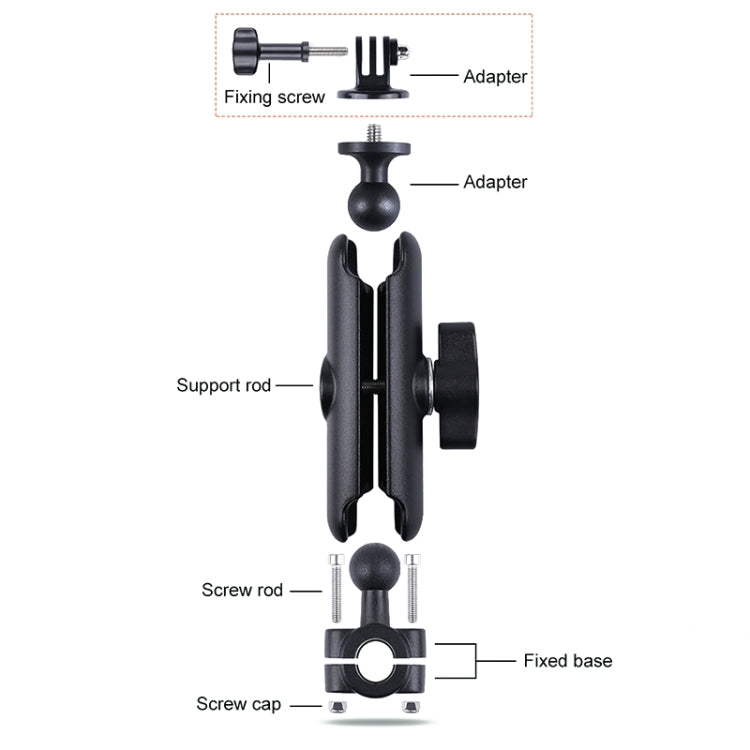 25mm Ballhead Car Front Seat Handlebar Fixed Mount Holder with Tripod Adapter & Screw & Phone Clamp & Anti-lost Silicone Case for GoPro Hero11 Black / HERO10 Black /9 Black /8 Black /7 /6 /5 /5 Sessio ... /3 /2 /1, DJI Osmo Action and Other Action Cameras - DJI & GoPro Accessories by buy2fix | Online Shopping UK | buy2fix