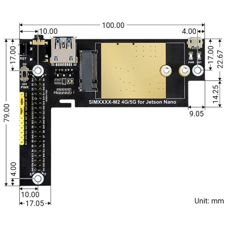 Waveshare SIM8200EA-M2 5G Snapdragon X55 Multi Mode Multi Band 5G/4G/3G Module Expand Board for Jetson Nano, US Plug - Modules Expansions Accessories by WAVESHARE | Online Shopping UK | buy2fix