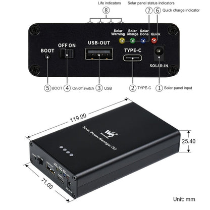 Waveshare Solar Power Manager (C) - Modules Expansions Accessories by WAVESHARE | Online Shopping UK | buy2fix