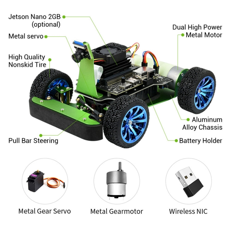 Waveshare JetRacer 2GB AI Kit, AI Racing Robot Powered by Jetson Nano 2GB, EU Plug - Consumer Electronics by WAVESHARE | Online Shopping UK | buy2fix