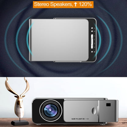 T6 2000ANSI Lumens 1080P LCD Mini Theater Projector, Phone Version, UK Plug(Silver) - Consumer Electronics by buy2fix | Online Shopping UK | buy2fix