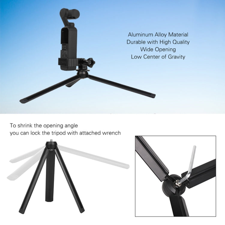 Sunnylife OP-Q9193 Metal Adapter + Tripod for DJI OSMO Pocket - Mount & Holder by Sunnylife | Online Shopping UK | buy2fix