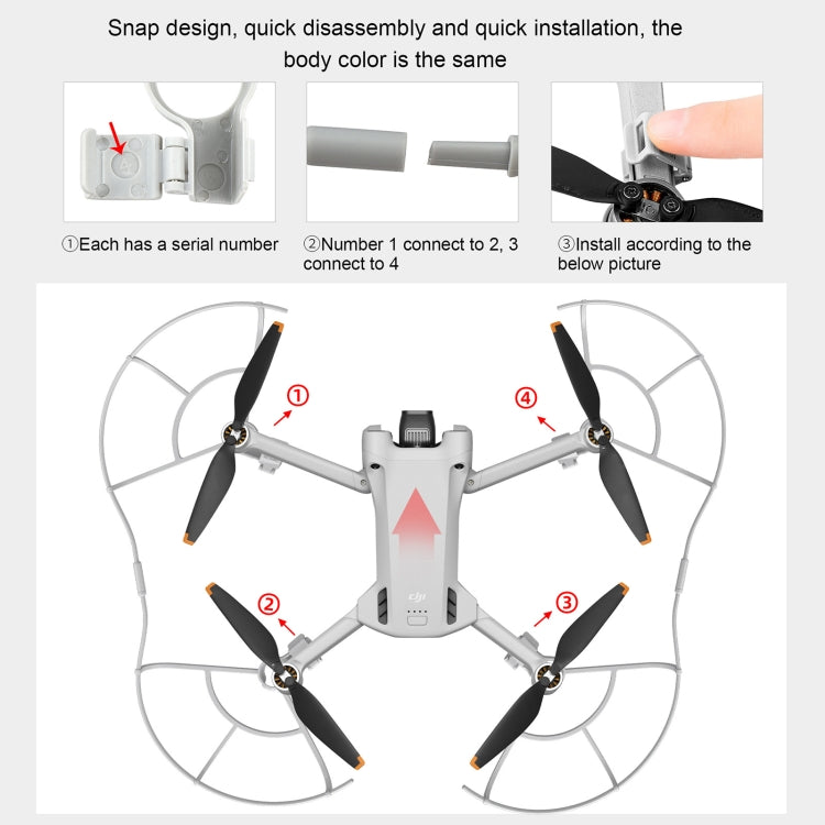 STARTRC Drone Propeller Protective Guard Anti-collision Ring for DJI Mini 3 Pro (Grey) - Other by STARTRC | Online Shopping UK | buy2fix