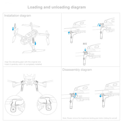 PGYTECH P-HA-037 Shock Absorption Landing High Stand for DJI Mavic 2 - Others by PGYTECH | Online Shopping UK | buy2fix