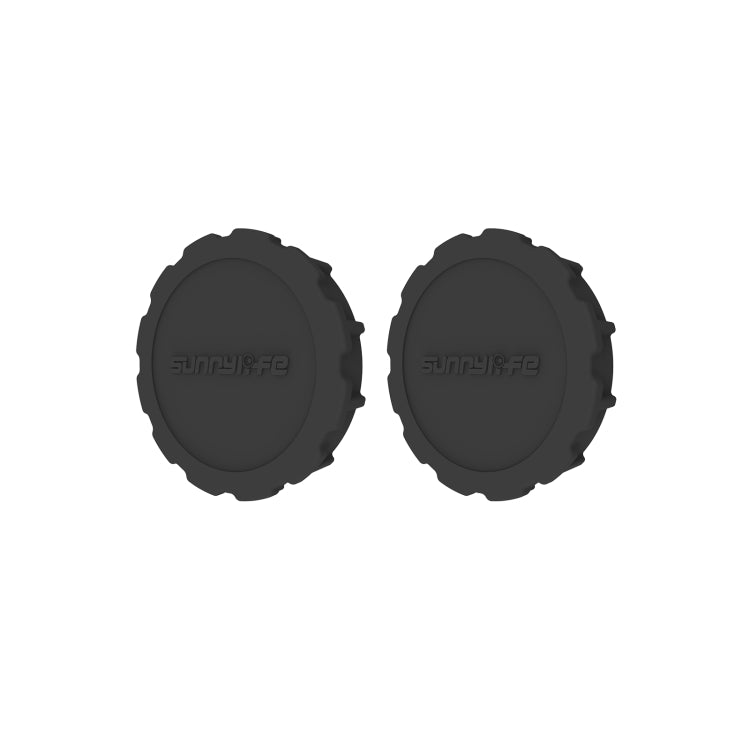 For DJI Osmo Action 5 Pro / 4 / 3 Sunnylife 2pcs Silicone Lens Cap (Black) - Other by Sunnylife | Online Shopping UK | buy2fix