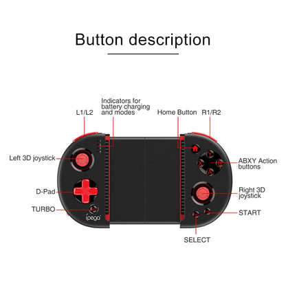 ipega PG-9087 Bluetooth Game Controller Gamepad with Practical Stretch Joystick Pad, For Galaxy, HTC, MOTO, other Android Smartphones and Tablets, Smart TV, Set-top box, Windows PCs - Controller Gamepad by ipega | Online Shopping UK | buy2fix