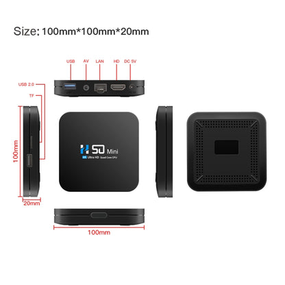 H50 Mini 4K Smart Network TV Box, Android 10.0, RK3318 Quad Core, 2GB+32GB, US Plug - Consumer Electronics by buy2fix | Online Shopping UK | buy2fix