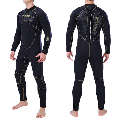 SLINX 1106 5mm Neoprene + Towel Lining Super Elastic Wear-resistant Warm Semi-dry Full Body One-piece Wetsuit for Men, Size: L - Athletic Wear by SLINX | Online Shopping UK | buy2fix