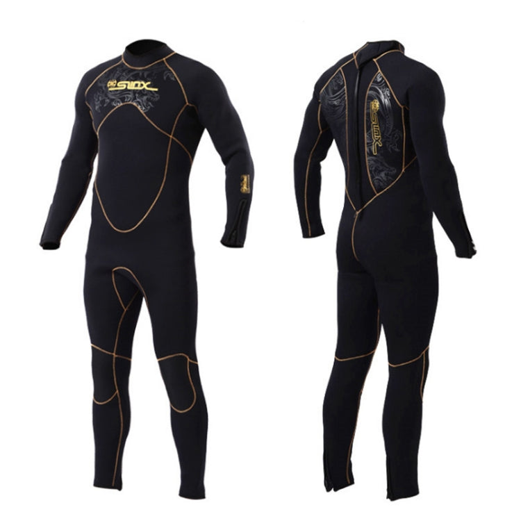 SLINX 1106 5mm Neoprene + Towel Lining Super Elastic Wear-resistant Warm Semi-dry Full Body One-piece Wetsuit for Men, Size: L - Athletic Wear by SLINX | Online Shopping UK | buy2fix