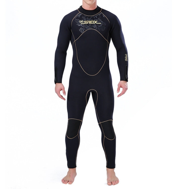 SLINX 1106 5mm Neoprene + Towel Lining Super Elastic Wear-resistant Warm Semi-dry Full Body One-piece Wetsuit for Men, Size: L - Athletic Wear by SLINX | Online Shopping UK | buy2fix