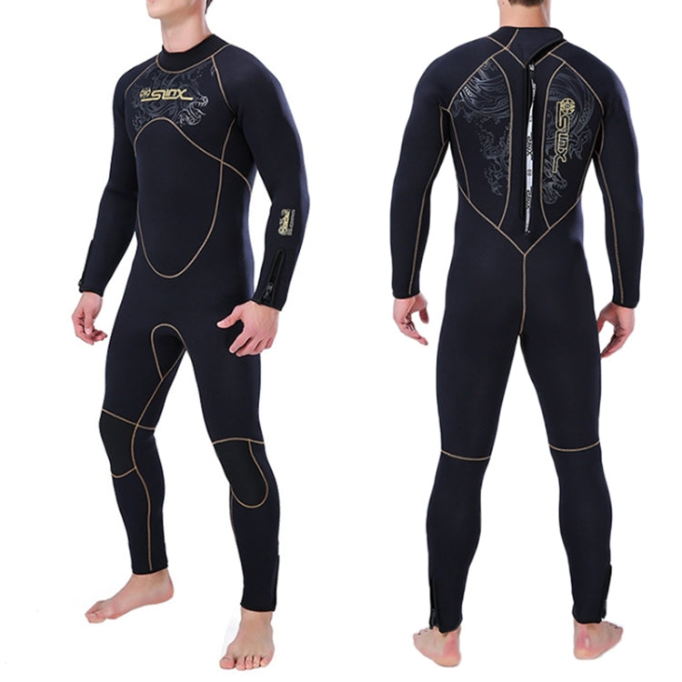 SLINX 1106 5mm Neoprene + Towel Lining Super Elastic Wear-resistant Warm Semi-dry Full Body One-piece Wetsuit for Men, Size: L - Athletic Wear by SLINX | Online Shopping UK | buy2fix