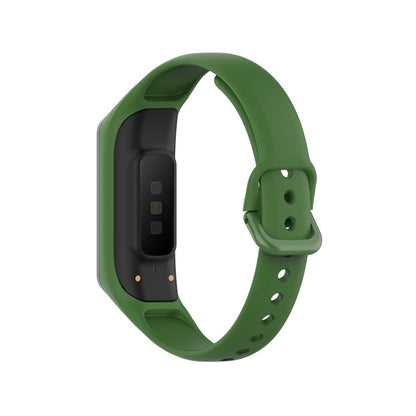For Samsung Galaxy Fit 2 Silicone Watch Band(Dark Green) - Smart Wear by buy2fix | Online Shopping UK | buy2fix