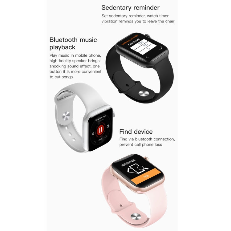 T500+ 1.75 inch IPS Screen IP67 Waterproof Smart Watch, Support Sleep Monitor / Heart Rate Monitor / Bluetooth Call, Style:Sport Button Strap(Pink) - Smart Wear by buy2fix | Online Shopping UK | buy2fix