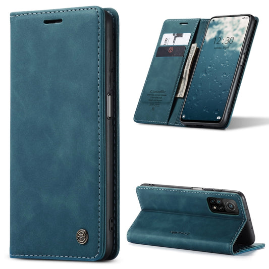 For Xiaomi Mi 10T 5G / 10T Pro 5G CaseMe-013 Multifunctional Retro Frosted Horizontal Flip Leather Case with Card Slot & Holder & Wallet(Blue) - Xiaomi Cases by CaseMe | Online Shopping UK | buy2fix