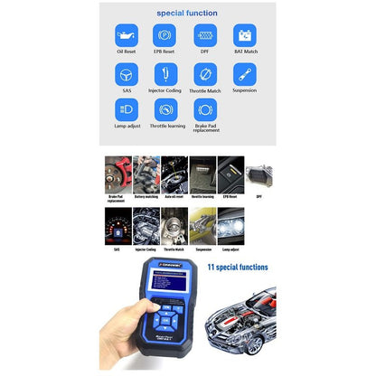 KONNWEI KW450 Car 2.8 inch TFT Color Screen Battery Tester Support 2 Languages / System  XP WIN7 WIN8 WIN10 - Code Readers & Scan Tools by KONNWEI | Online Shopping UK | buy2fix