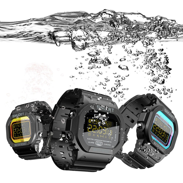 Lokmat MK22 1.21 inch FSTN LCD Screen 50m Waterproof Smart Watch, Support Information Reminder / Remote Camera / Sport Record(Black) - Smart Wear by Lokmat | Online Shopping UK | buy2fix