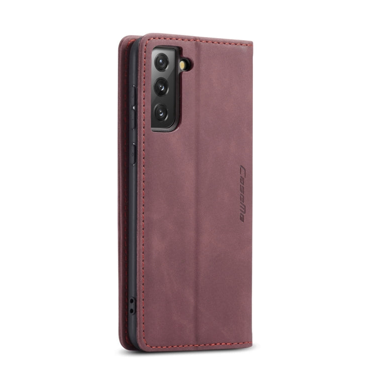 For Samsung Galaxy S21+ 5G CaseMe 013 Multifunctional Horizontal Flip Leather Case with Holder & Card Slot & Wallet(Wine Red) - Galaxy S21+ 5G Cases by CaseMe | Online Shopping UK | buy2fix