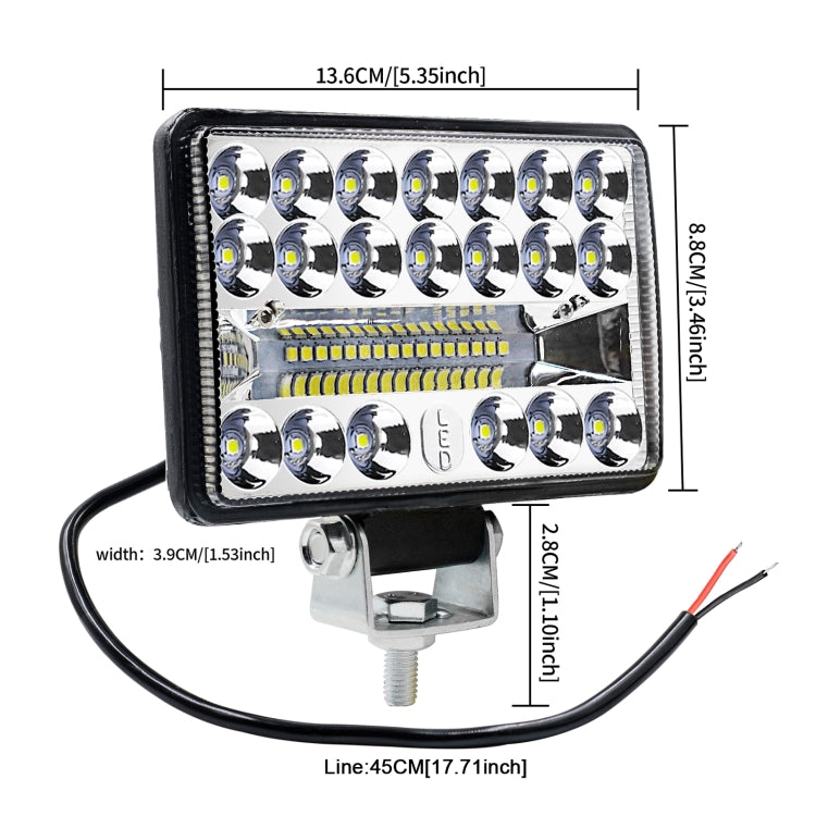 2 PCS WUPP CS-1243A1 Car 4 inch Square 20LEDs Highlight Work Light Modified Spotlight - In Car by WUPP | Online Shopping UK | buy2fix